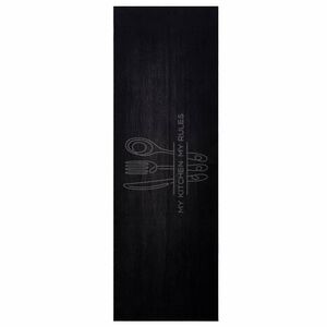 vidaXL Tapis de Cuisine Noir 180 x 60 cm 100% Polyamide Lavable