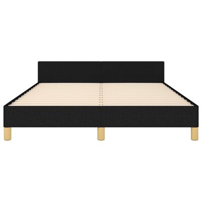 vidaXL Cadre de lit sans matelas noir 140x200 cm tissu