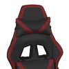 vidaXL Chaise de jeu de massage Noir et rouge bordeaux Similicuir