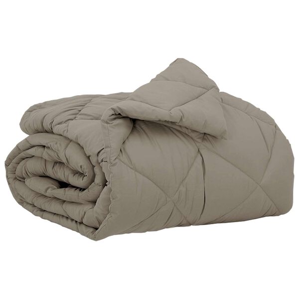 vidaXL Duvet complet toute l'ann&eacute;e Gris clair 220 x 135 cm Microfibre