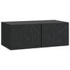 vidaXL Meuble TV mural 78,5 x 31 cm Noir Bois d'ing&eacute;nierie