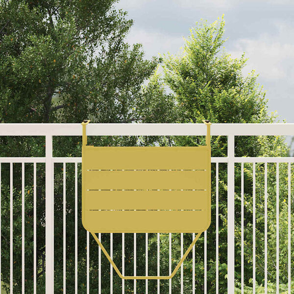 vidaXL Table Suspendue de Balcon Doré 60 x 39 x 65 cm Acier