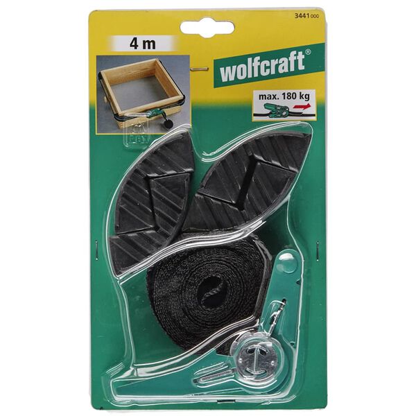 wolfcraft Tendeur de sangle &agrave; cliquet avec 4 m&acirc;choires 4 m 3441000