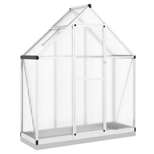 vidaXL Serre avec cadre de base argent&eacute; 169x58x202 cm aluminium