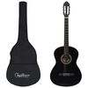 vidaXL Guitare classique avec sac pour d&eacute;butants Noir 4/4 39