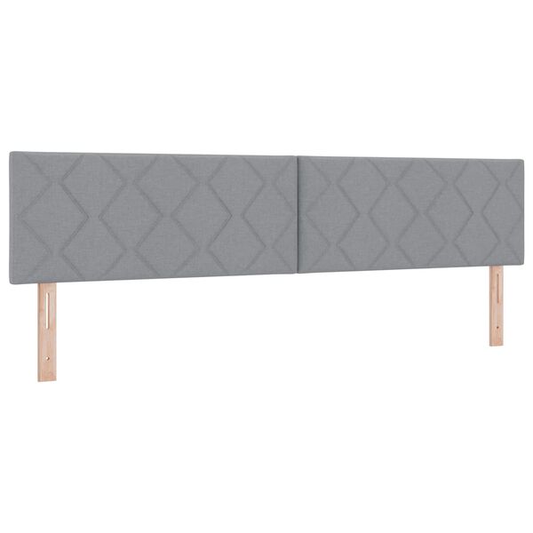 vidaXL T&ecirc;te de lit Gris clair 200 cm tissu