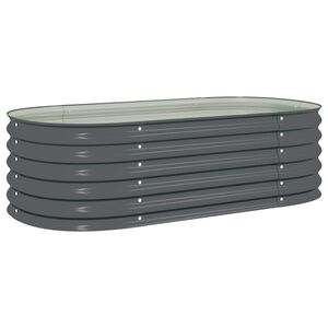vidaXL Lit sur&eacute;lev&eacute; de jardin 160x80x44 cm Acier galvanis&eacute; Gris