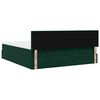 vidaXL Cadre de lit ottoman avec matelas vert fonc&eacute; 200x200 cm velours