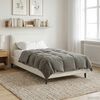 vidaXL Duvet complet toute l'ann&eacute;e Gris clair 155 x 220 cm Microfibre