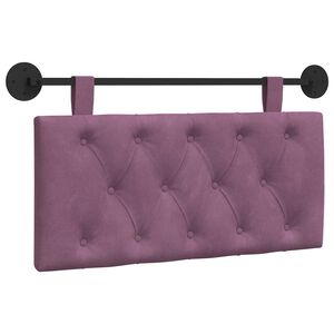 vidaXL T&ecirc;te de lit suspendue Avec lumi&egrave;re LED Pourpre Velours
