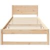 vidaXL Cadre de lit avec t&ecirc;te de lit Naturel 90 x 190 cm Pin massif