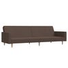 vidaXL Canap&eacute;-lit &agrave; 2 places avec repose-pied Taupe Tissu