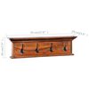 vidaXL Portemanteau mural 70x10x20 cm Bois de teck massif