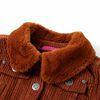 Veste pour enfants velours c&ocirc;tel&eacute; cognac 116