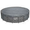 Bestway Couverture de piscine &Oslash;5,49 m Rond Polyester Gris