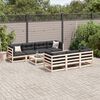 vidaXL Salon de jardin 8 pcs bois de pin massif