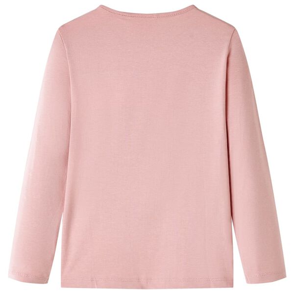 T-shirt enfants &agrave; manches longues rose clair 92