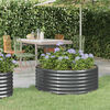 vidaXL Lit sur&eacute;lev&eacute; de jardin Acier galvanis&eacute; Anthracite