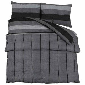 vidaXL Ensemble de housse de couette gris fonc&eacute; 155x220 cm Coton