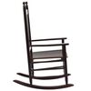 vidaXL Chaise &agrave; bascule avec si&egrave;ge incurv&eacute; Marron Bois de peuplier