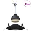 vidaXL Projecteur 24 pcs Noir 9 x 9 x 2,5 cm M&eacute;tal