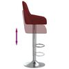 vidaXL Tabourets de bar lot de 2 rouge bordeaux tissu