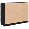 vidaXL Buffet ch&ecirc;ne noir 100x35x76 cm bois d'ing&eacute;nierie