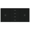 vidaXL Buffets 3 pcs noir 60x31x84 cm bois d'ingénierie