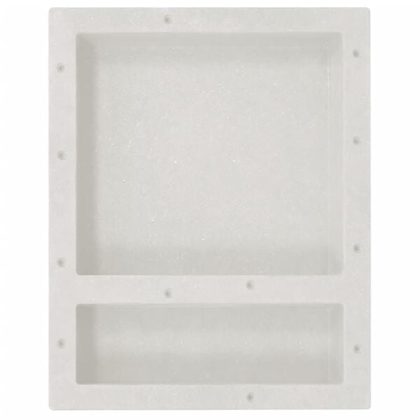 vidaXL Niche de douche avec 2 compartiments Blanc mat 41x51x10 cm