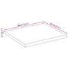 vidaXL Dessus de table bord vivant 80x80x2,5 cm bois de manguier brut