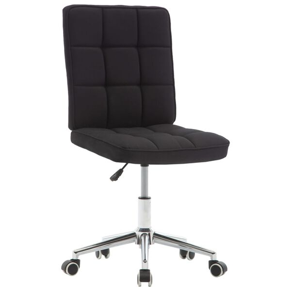 vidaXL Chaises &agrave; manger lot de 2 noir tissu