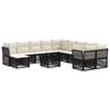 vidaXL Ensemble de canap&eacute; de jardin 12 pc Noir polyrotin