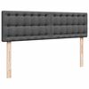 vidaXL Lit ottoman avec matelas gris fonc&eacute; 140x200 cm tissu