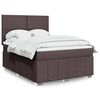 vidaXL Sommier &agrave; lattes de lit avec matelas Marron fonc&eacute; 140x190 cm