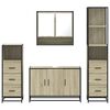 vidaXL Ensemble de meubles de salle de bain 4 pcs ch&ecirc;ne sonoma