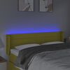 vidaXL T&ecirc;te de lit &agrave; LED Vert 147x16x78/88 cm Tissu
