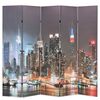 vidaXL Cloison de s&eacute;paration pliable 200x170 cm New York la nuit