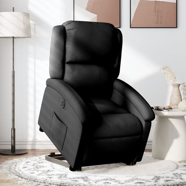 vidaXL Fauteuil inclinable &eacute;lectrique noir tissu