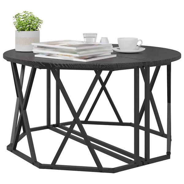vidaXL Table basse Ch&ecirc;ne noir 80 x 80 x 42 cm