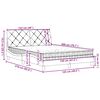 vidaXL Lit avec matelas gris fonc&eacute; 120x200 cm tissu