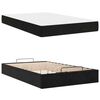 vidaXL Cadre de lit avec matelas avec matelas 2 pcs Noir Velours