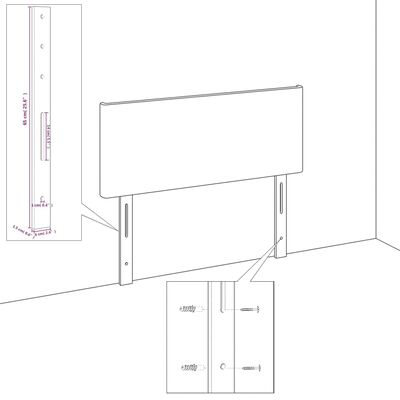 vidaXL Têtes de lit 2 pcs Vert 80x5x78/88 cm Tissu