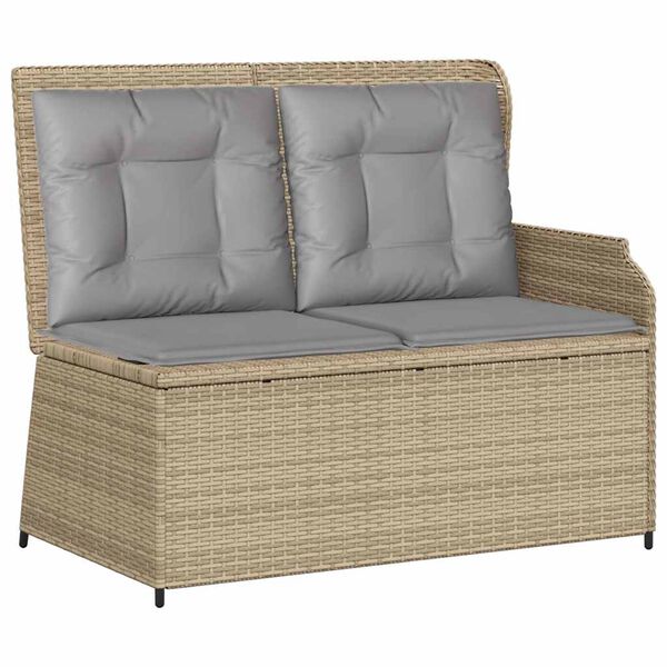 vidaXL Salon de jardin avec coussins 3 pcs beige r&eacute;sine tress&eacute;e