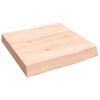vidaXL Comptoir de salle de bain 40x40x(2-6) cm bois massif non trait&eacute;