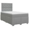 vidaXL Lit boxspring avec matelas Gris clair 120 x 200 cm Tissu