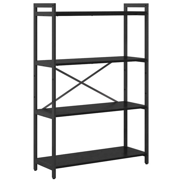 vidaXL &Eacute;tag&egrave;re Ch&ecirc;ne noir 80 x 30 x 120 cm Bois d'ing&eacute;nierie