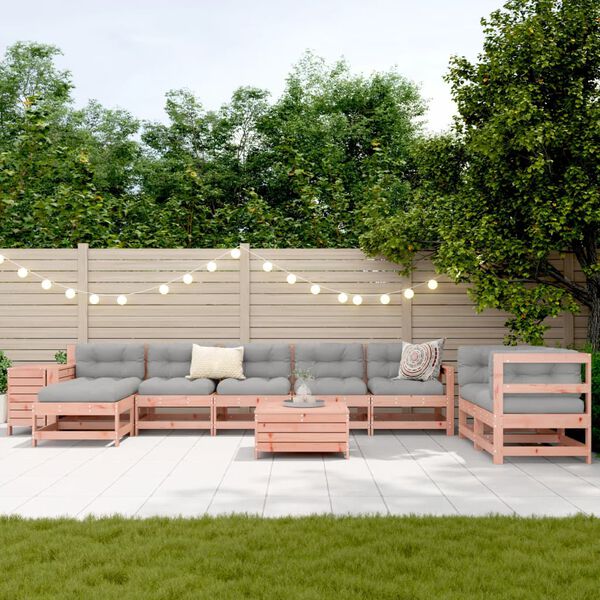 vidaXL Salon de jardin 10 pcs bois massif sapin de douglas