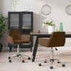 vidaXL Chaises pivotantes &agrave; manger lot de 2 Marron Velours