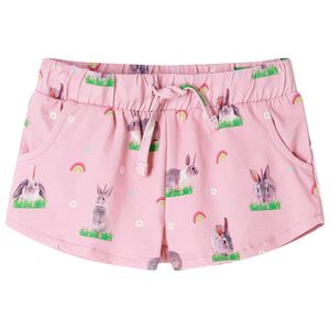 Short pour enfants avec cordon de serrage rose clair 128