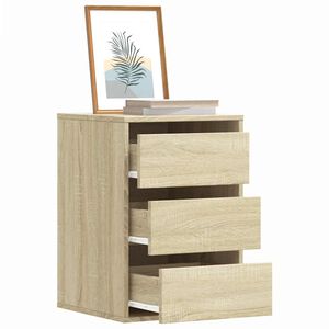 vidaXL Commode d'angle ch&ecirc;ne sonoma 40x41x58 cm bois d'ing&eacute;nierie